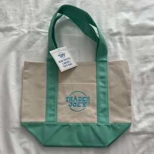Trader Joe's Mini Pastel Canvas Mini Tote Bag